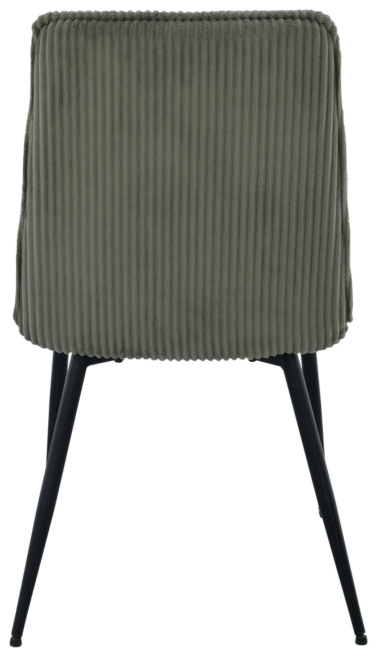VIERFUSSSTUHL   Cord  Grün, Schwarz  - Schwarz/Grün, MODERN, Textil/Metall (47/91/61,5cm) - Livetastic