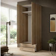 DREHTÜRENSCHRANK  in Sonoma Eiche  - Alufarben/Sonoma Eiche, MODERN, Holzwerkstoff/Kunststoff (81/176/50,8cm) - Carryhome