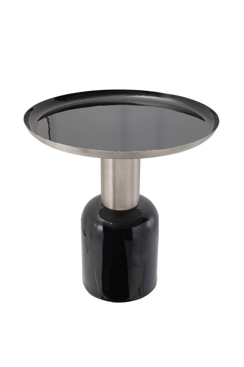 BEISTELLTISCH in Metall 50/50/52 cm  - Silberfarben/Schwarz, Trend, Metall (50/50/52cm) - Kayoom