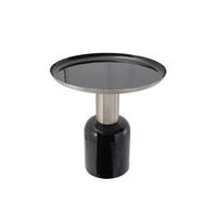 BEISTELLTISCH in Metall 50/50/52 cm  - Silberfarben/Schwarz, Trend, Metall (50/50/52cm) - Kayoom