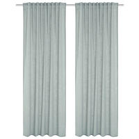 FERTIGVORHANG halbtransparent  - Salbeigrün, Basics, Textil (140/245cm)