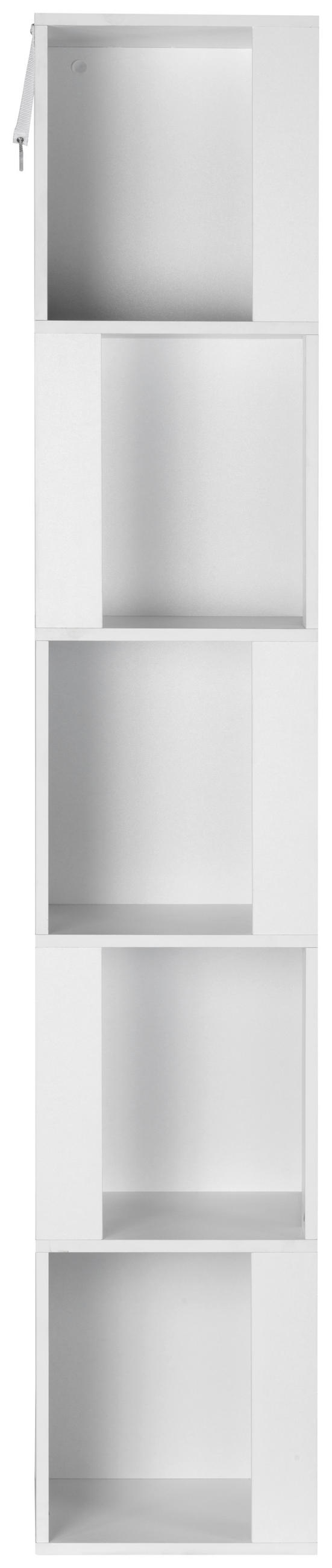 ECKREGAL in 34/185/34 cm Weiss  - Weiss, Design, Holzwerkstoff (34/185/34cm) - MID.YOU