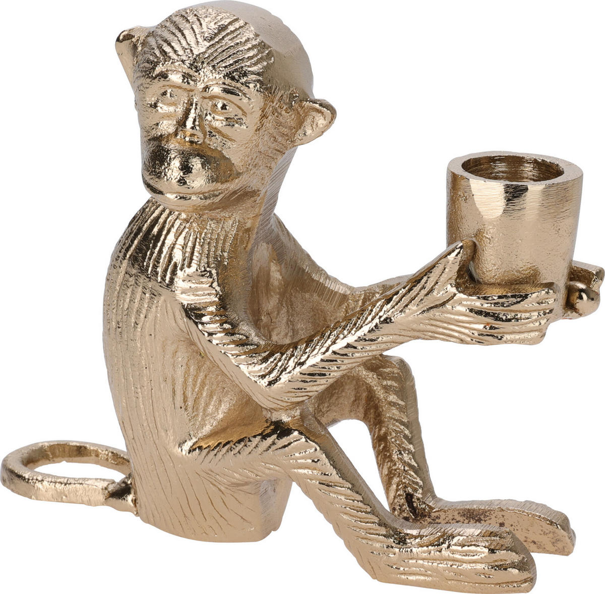 LJUSSTAKE  - guldfärgad, Basics (15,3/13,5/6cm)