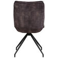 STUHL  Sitzfläche 360° drehbar Webstoff  Schwarz, Dunkelbraun  - Dunkelbraun/Schwarz, Design, Textil/Metall (52/92/61cm) - Carryhome