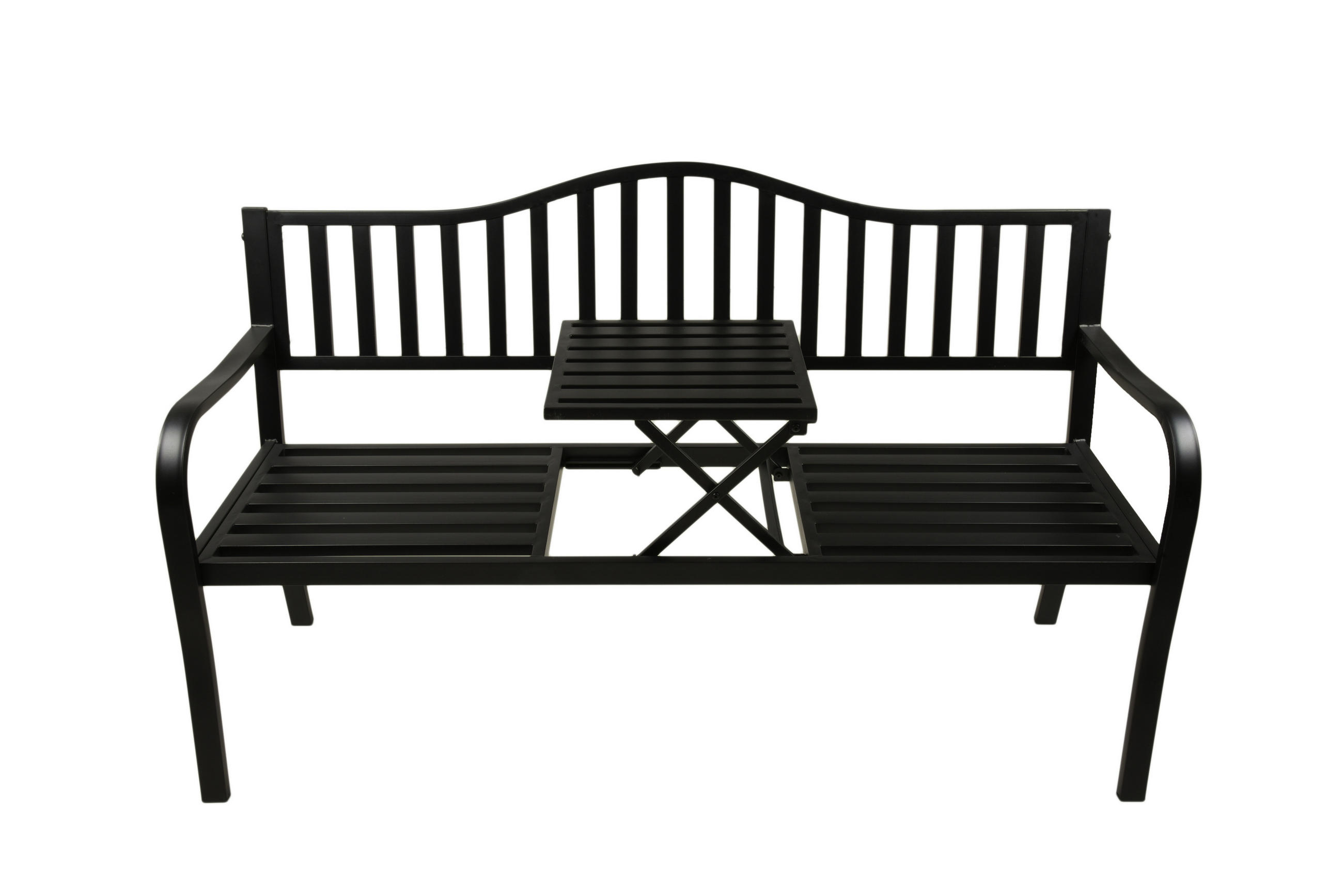 GARTENBANK 150/89/60 cm  Stahl  - Anthrazit, Basics, Metall (150/89/60cm) - Gardenson