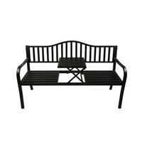 GARTENBANK 150/89/60 cm  Stahl  - Anthrazit, Basics, Metall (150/89/60cm) - Gardenson