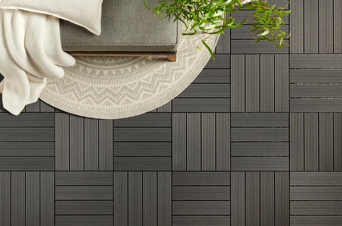 TERRASSENFLIESE Grau 11 Stück  - Grau, Basics, Kunststoff (30/30/2cm) - Ambia Garden