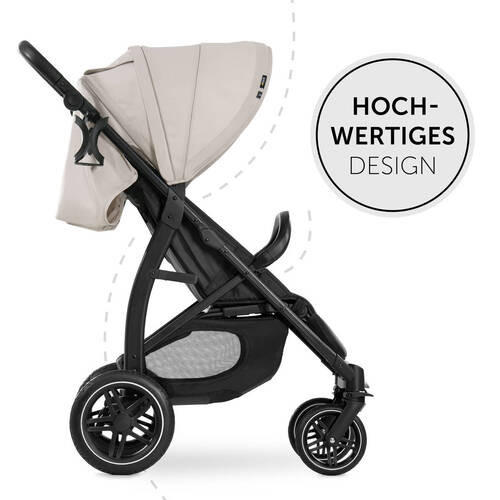 BUGGY RAPID 4D  - Beige/Schwarz, Basics, Textil (92/57/110cm) - Hauck