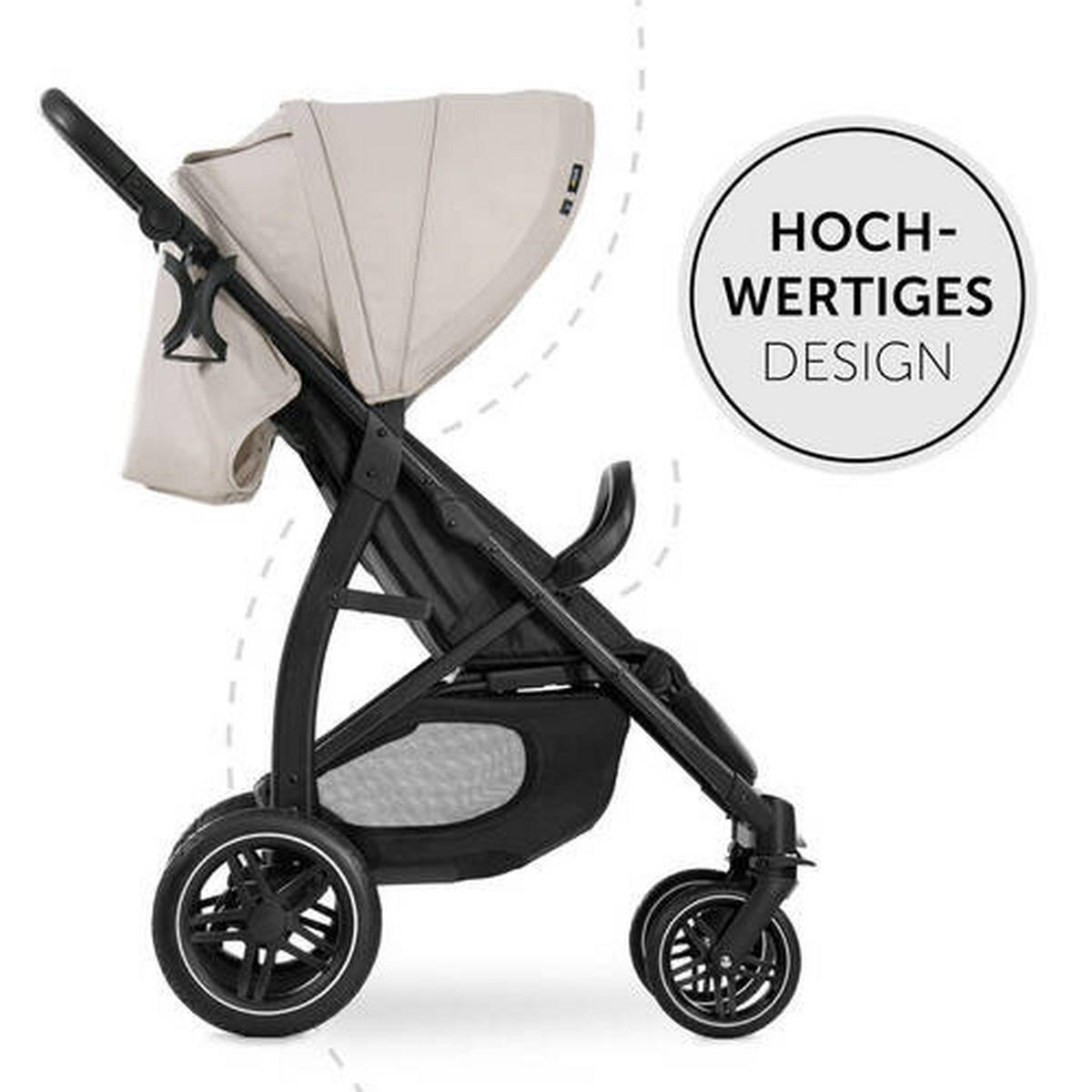BUGGY RAPID 4D  - Beige/Schwarz, Basics, Textil (92/57/110cm) - Hauck