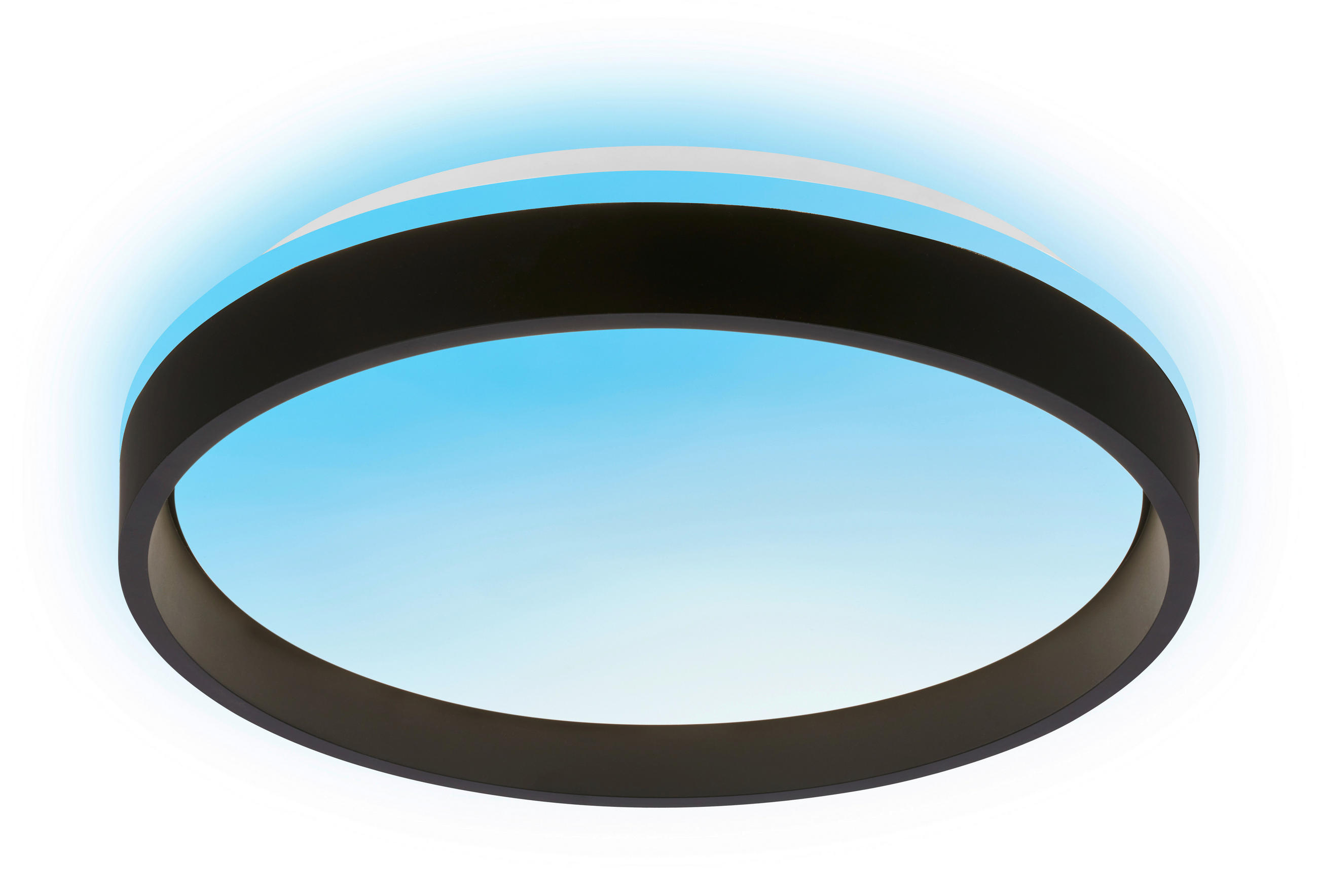 LED-DECKENLEUCHTE Aurie Glow 39/8 cm   - Schwarz, KONVENTIONELL, Kunststoff (39/8cm) - Briloner