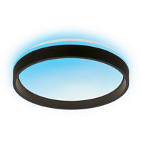 LED-DECKENLEUCHTE Aurie Glow 39/8 cm   - Schwarz, KONVENTIONELL, Kunststoff (39/8cm) - Briloner