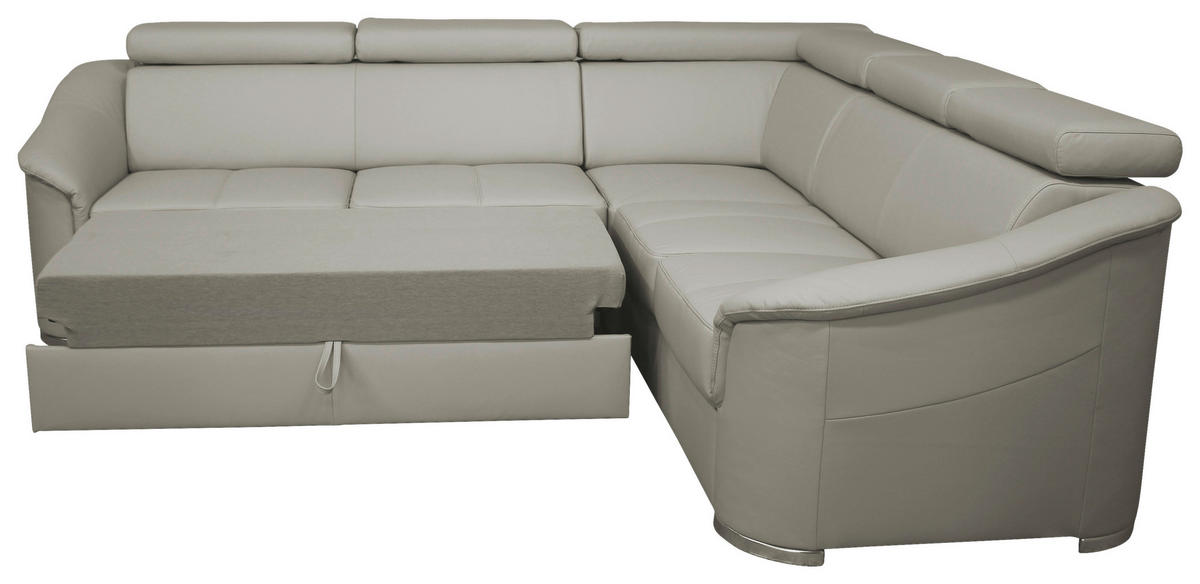 ÜLŐGARNITÚRA bőr  - króm, Basics, műanyag/bőr (268/83/248cm) - Andante