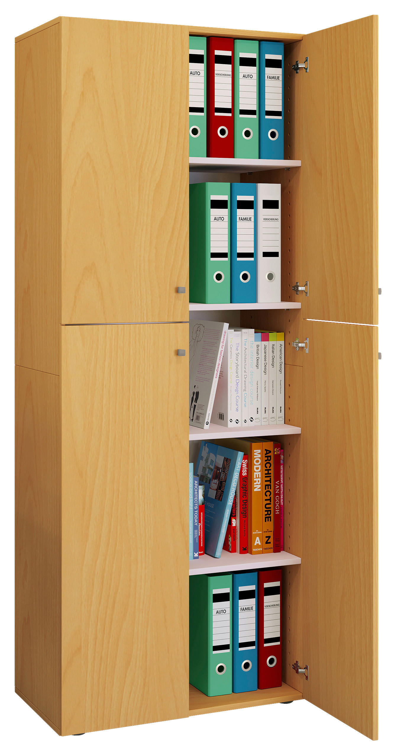 AKTENSCHRANK Buchefarben  - Buchefarben, KONVENTIONELL, Holzwerkstoff (70/182/37cm) - MID.YOU