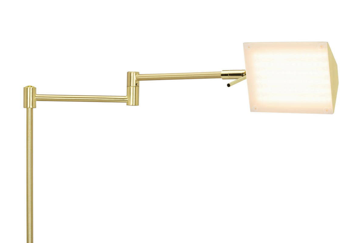 LAMPA NA ČÍTANIE, 24/146 cm  - zlatá/biela, Konventionell, kov/plast (24/146cm) - Novel