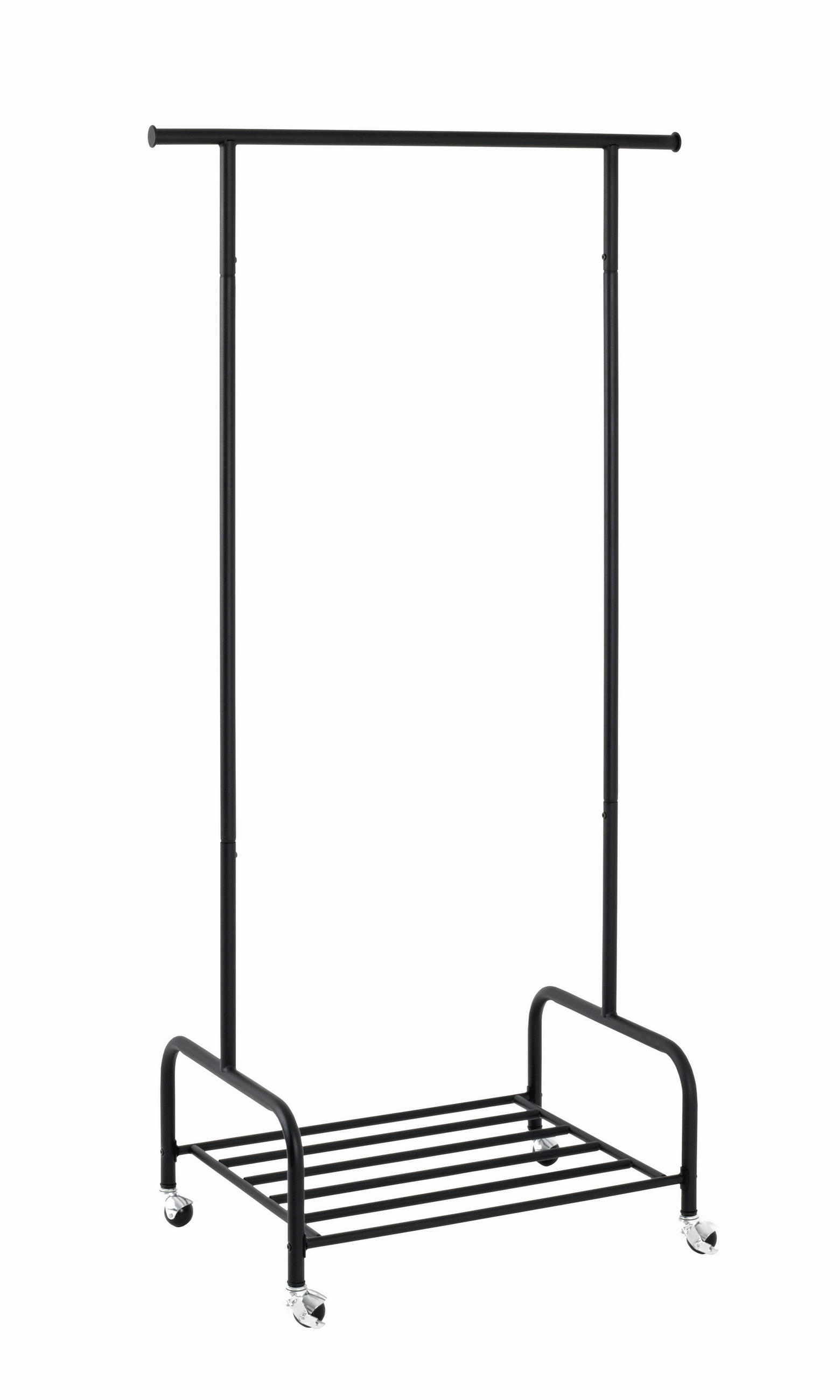 KLEIDERWAGEN in Schwarz 93/175/54 cm   - Schwarz, Design, Metall (93/175/54cm)