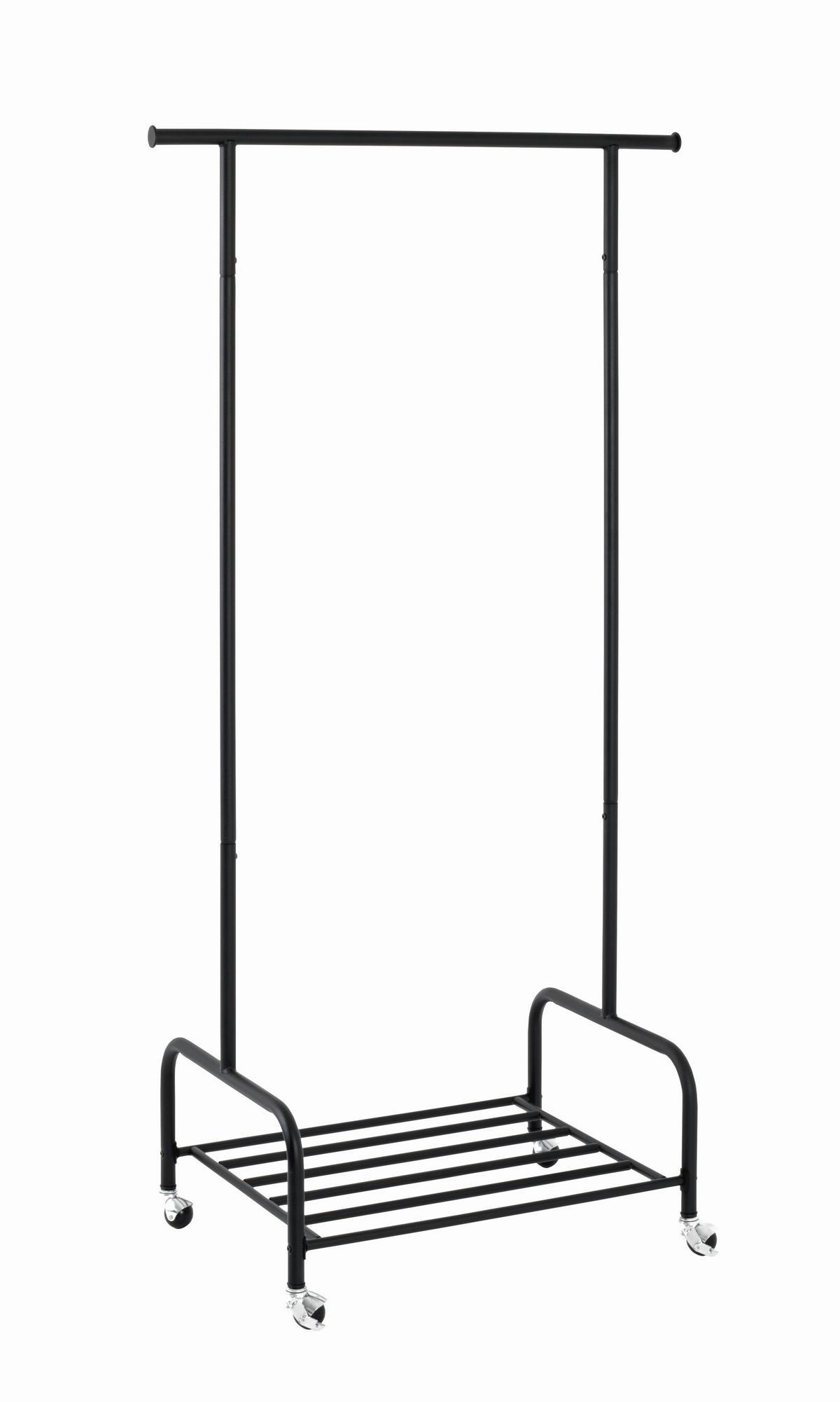 KLEIDERWAGEN in Schwarz 93/175/54 cm   - Schwarz, Design, Metall (93/175/54cm)