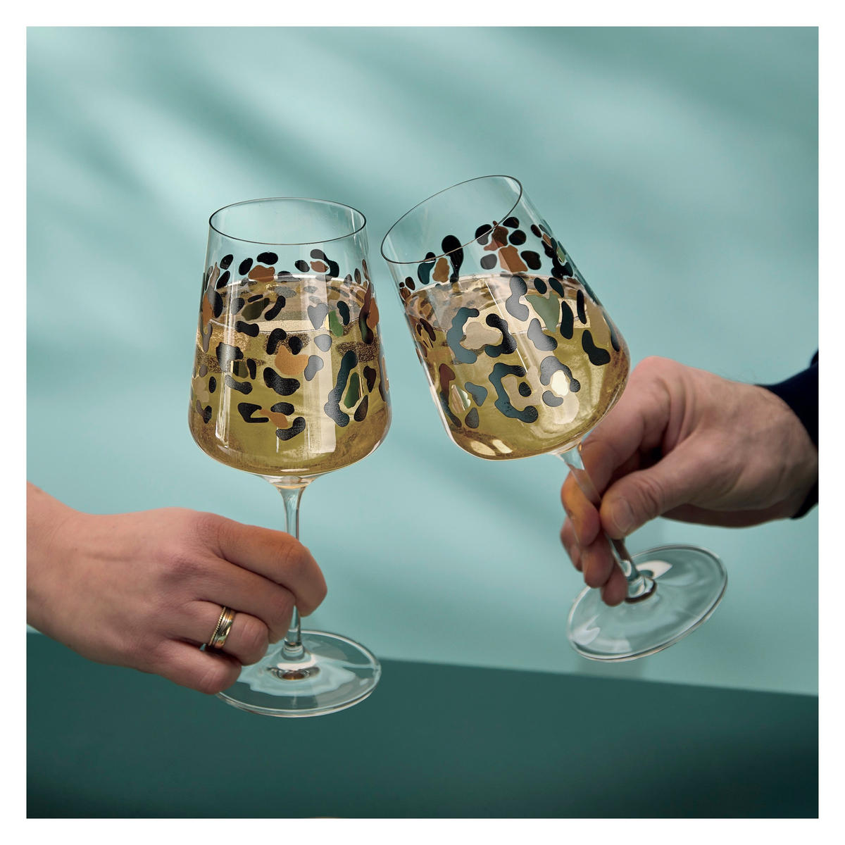 GLÄSERSET Cocktail  2-teilig  - Transparent/Goldfarben, Design, Glas - Ritzenhoff