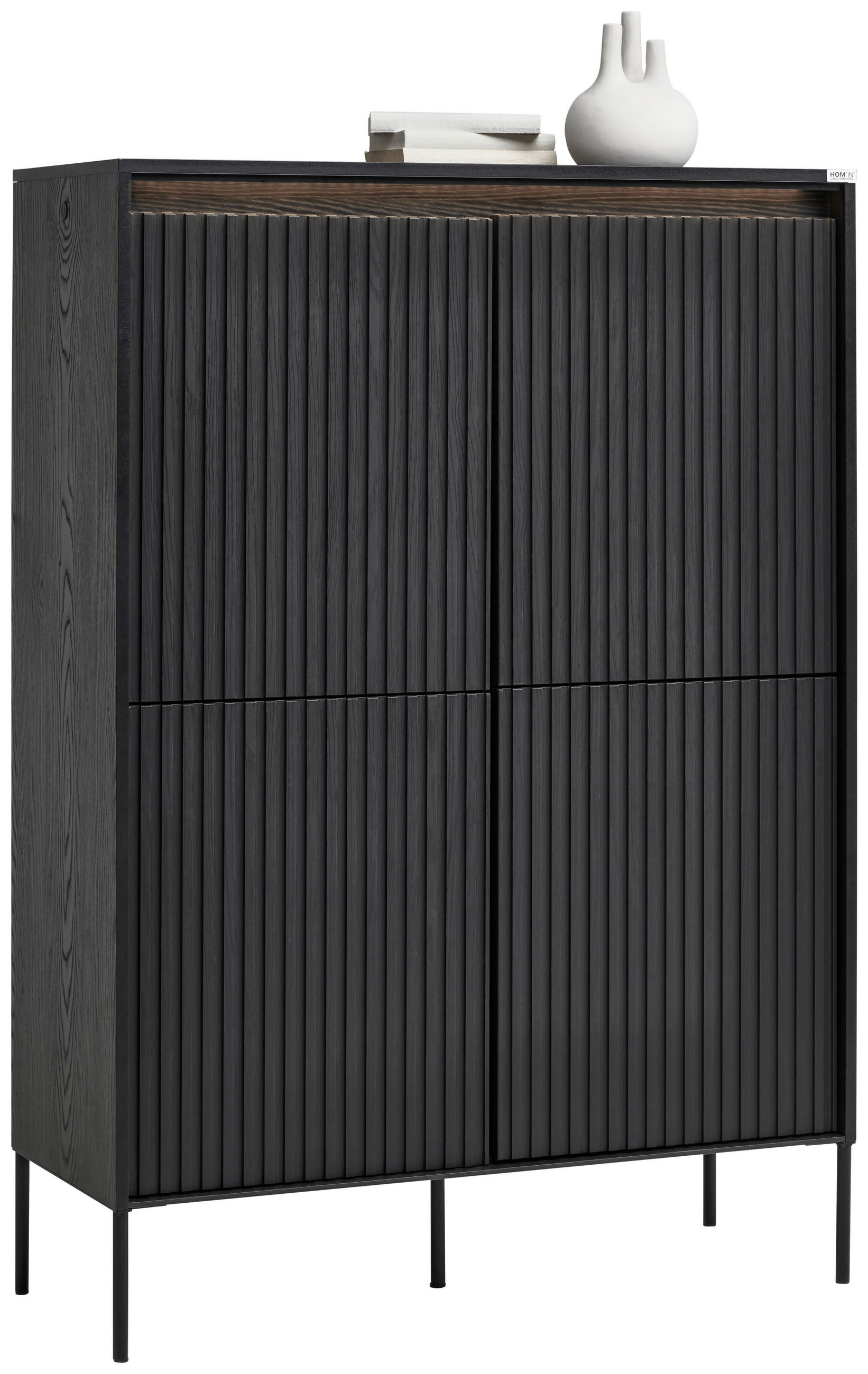 HIGHBOARD  in 98/140/40 cm  - Schwarz, Design, Holzwerkstoff (98/140/40cm) - Hom`in