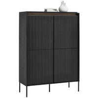 HÖG BYRÅ  i 98/140/40 cm  - svart, Design, trämaterial (98/140/40cm) - Hom`in