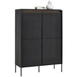 HIGHBOARD  in 98/140/40 cm  - Schwarz, Design, Holzwerkstoff (98/140/40cm) - Hom`in