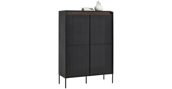 HIGHBOARD  in 98/140/40 cm  - Schwarz, Design, Holzwerkstoff (98/140/40cm) - Hom`in