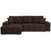 ECKSOFA Dunkelbraun Webstoff  - Dunkelbraun/Silberfarben, Design, Kunststoff/Textil (194/280cm) - Carryhome