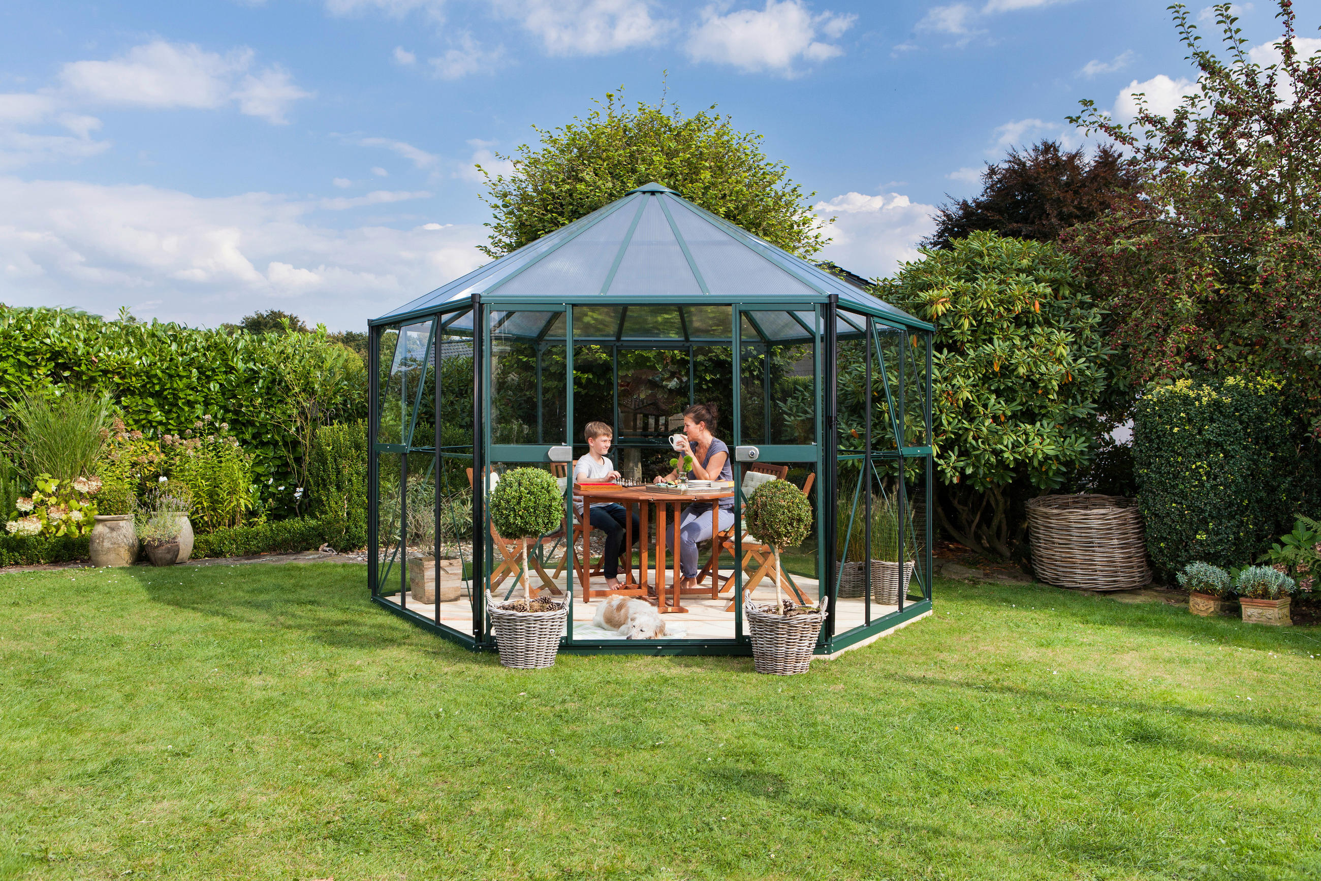 Gewächshausbausatz Hera 9000 9 M2 Metall/glas/kunststoff