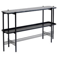 KONSOLENTISCH Schwarz  - Schwarz, Design, Stein/Metall (120/30/72cm) - Kare-Design
