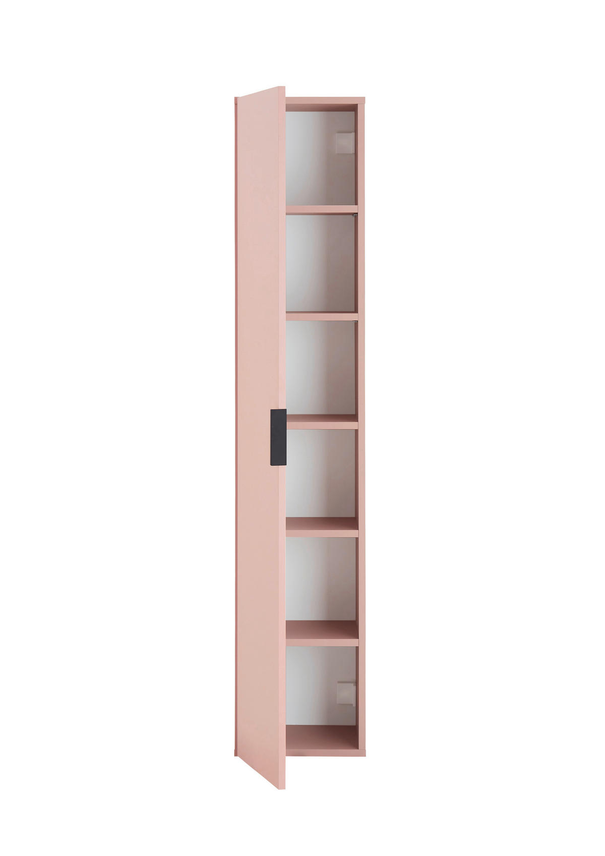 HOCHSCHRANK 30/150/25 cm  - Schwarz/Rosa, Trend, Holzwerkstoff/Metall (30/150/25cm) - MID.YOU