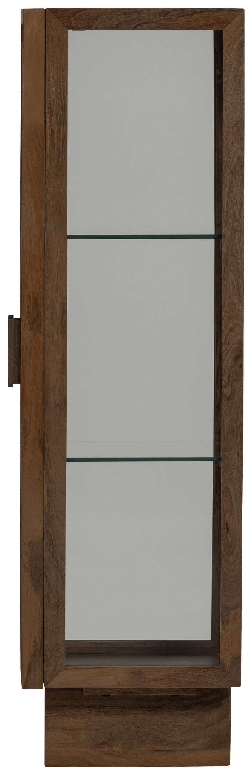 VITRINE  in vollmassiv Mangoholz Braun  - Braun, Design, Glas/Holz (40/137/39cm) - Livetastic