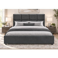 Pat Tapițat, 160/200 cm, gri - negru/gri, Basics, plastic/lemn (160/200cm) - Carryhome