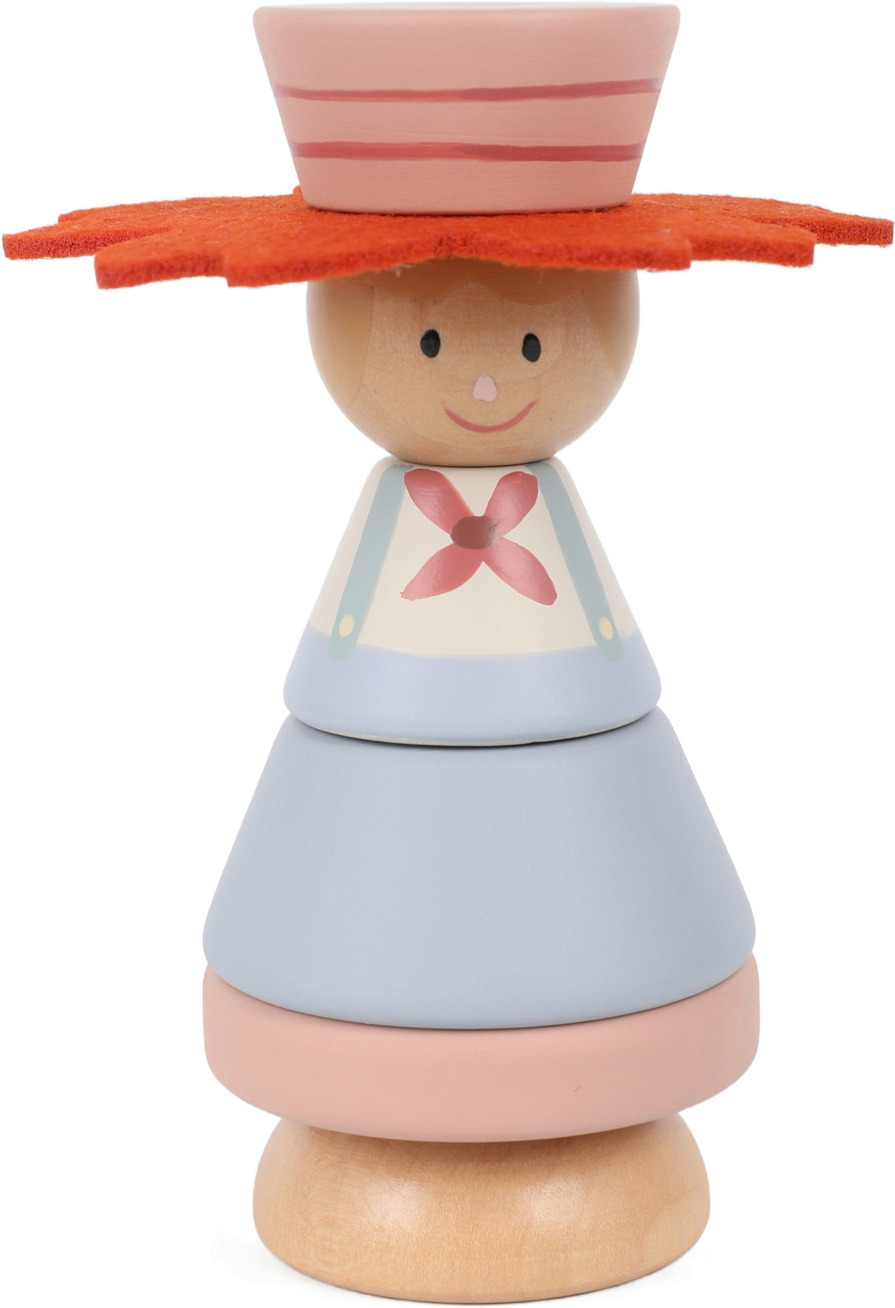 STAPELTURM  - Multicolor, Basics, Holz/Textil (9,3/13,5cm) - Avelia