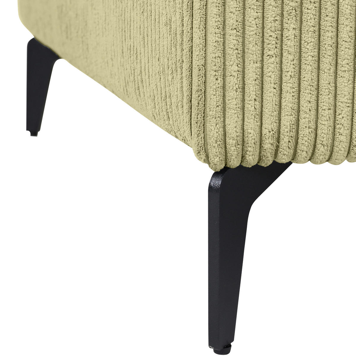 HÖRNSOFFA i manchester ljusgrön  - ljusgrön/svart, Klassisk, metall/textil (285/170cm) - MID.YOU