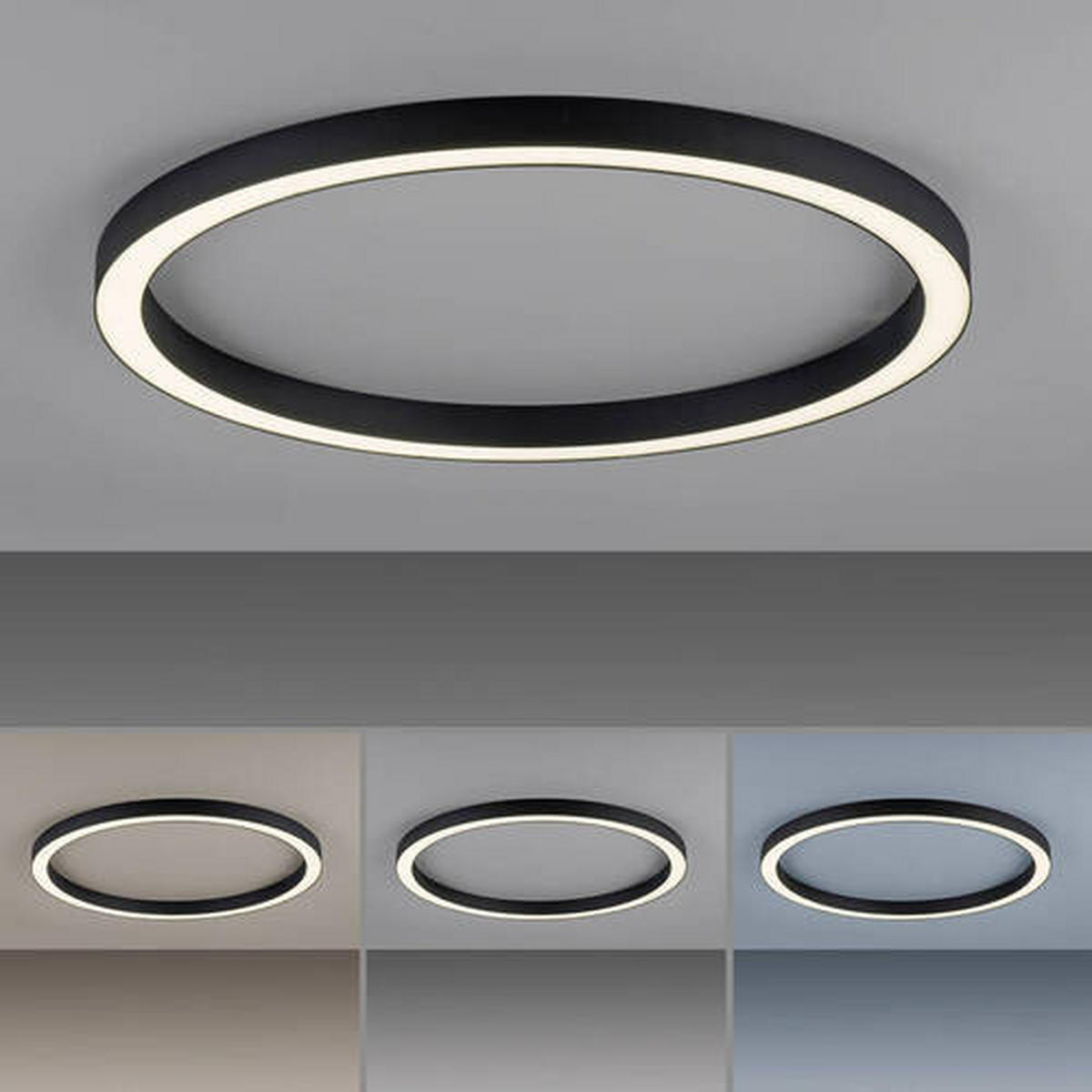 LED-DECKENLEUCHTE Pure-Lines 70/70 cm   - Anthrazit, Basics, Kunststoff/Metall (70/70cm) - Neuhaus PURE