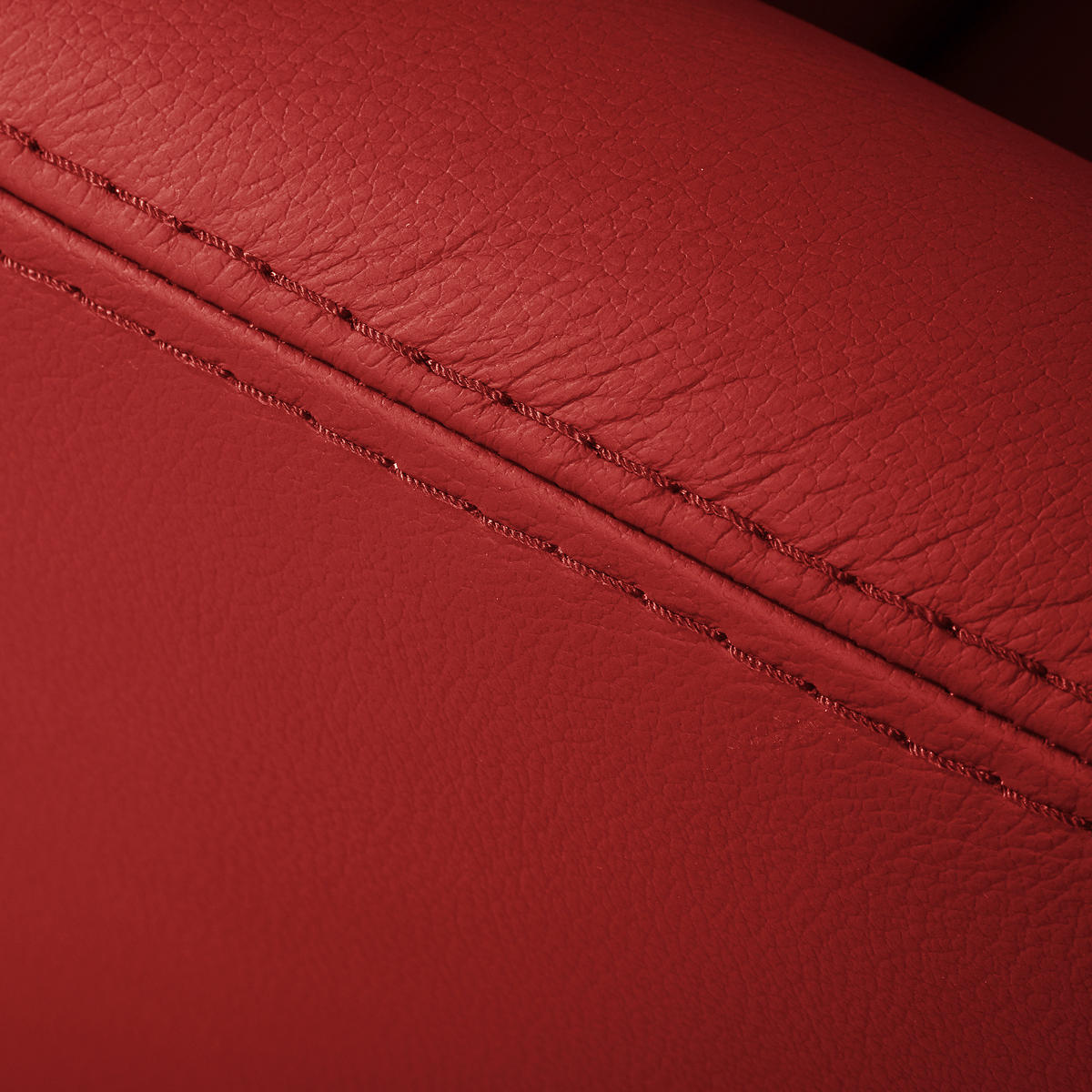 SESSELSET Echtleder Hocker    - Rot/Schwarz, Design, Leder/Metall (67/87/74cm) - Livetastic