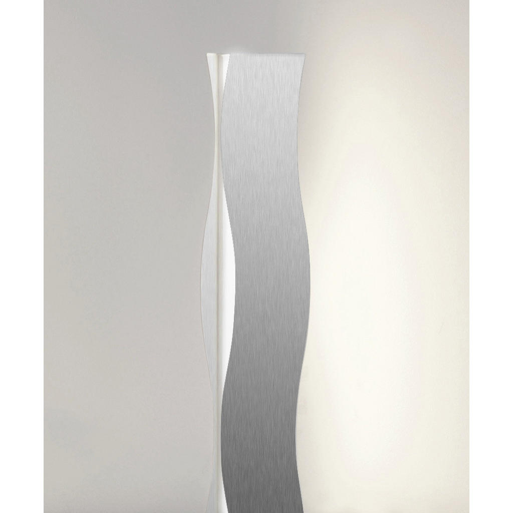 Thumbnail - Xxxl Led-Stehleuchte Wave, Nickel, Metall, rechteckig,rechteckig, 26x177x16 cm, RoHS, Reach, Schutzklasse II (Schutzisol...