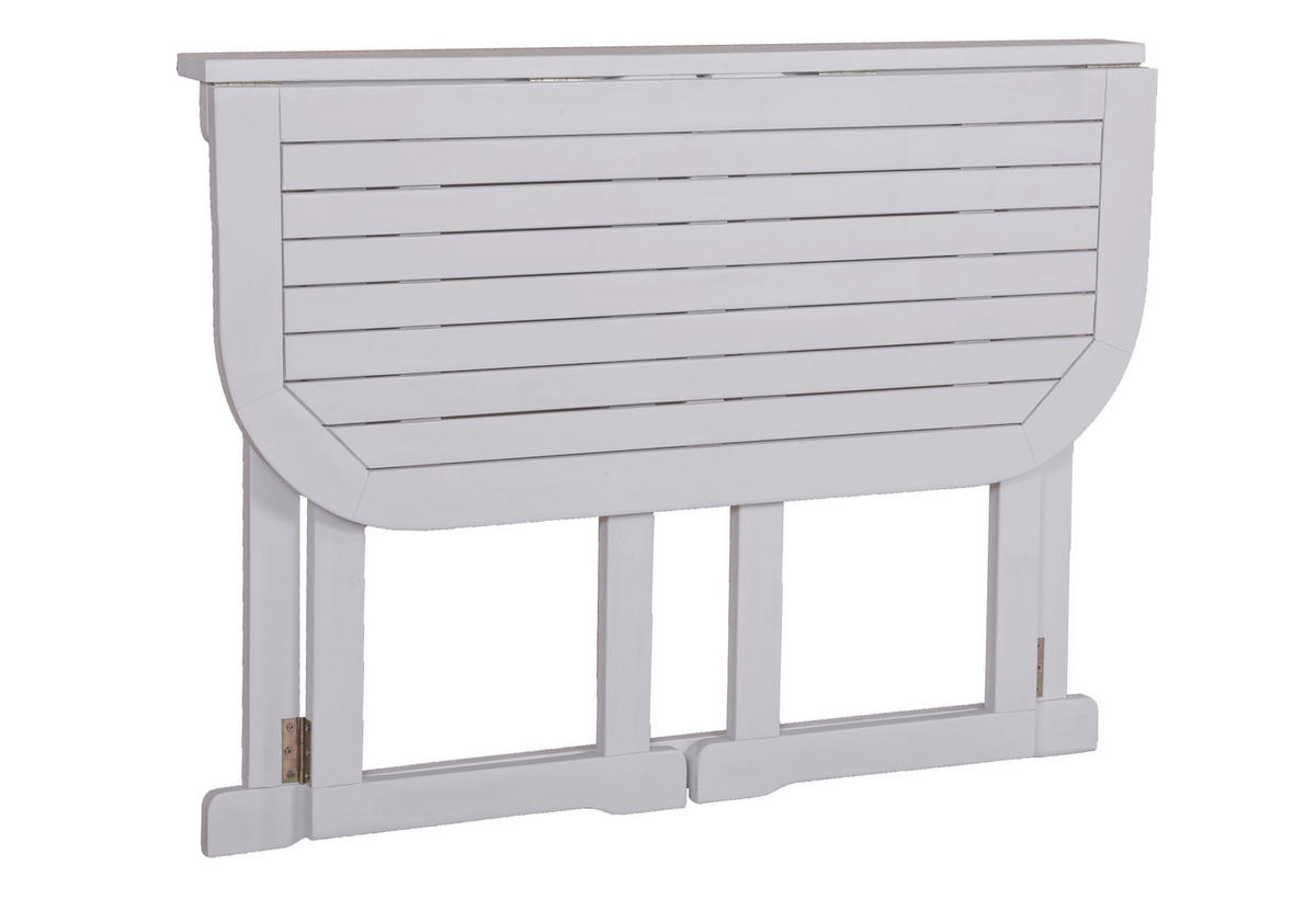 BALKONTISCH Holz Weiß  - Weiß, Basics, Holz (100/50/76cm) - Gardenson