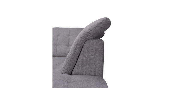 ECKSOFA Dunkelbraun Chenille  - Chromfarben/Dunkelbraun, KONVENTIONELL, Kunststoff/Textil (260/205cm) - Carryhome