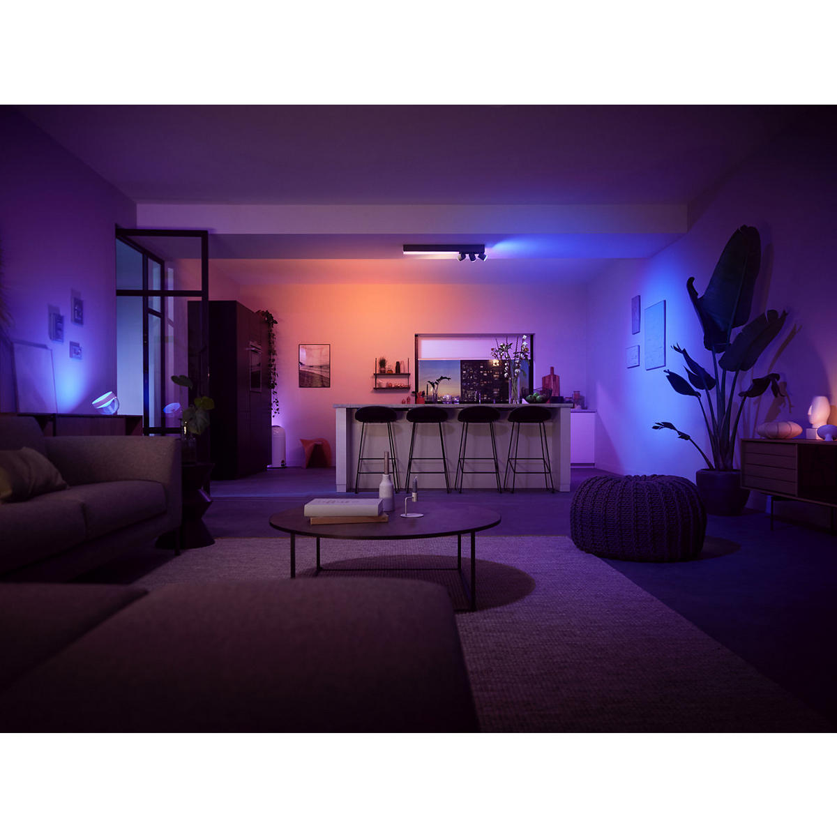 LED-DECKENLEUCHTE    - Schwarz, Basics, Metall (78,2null) - Philips HUE