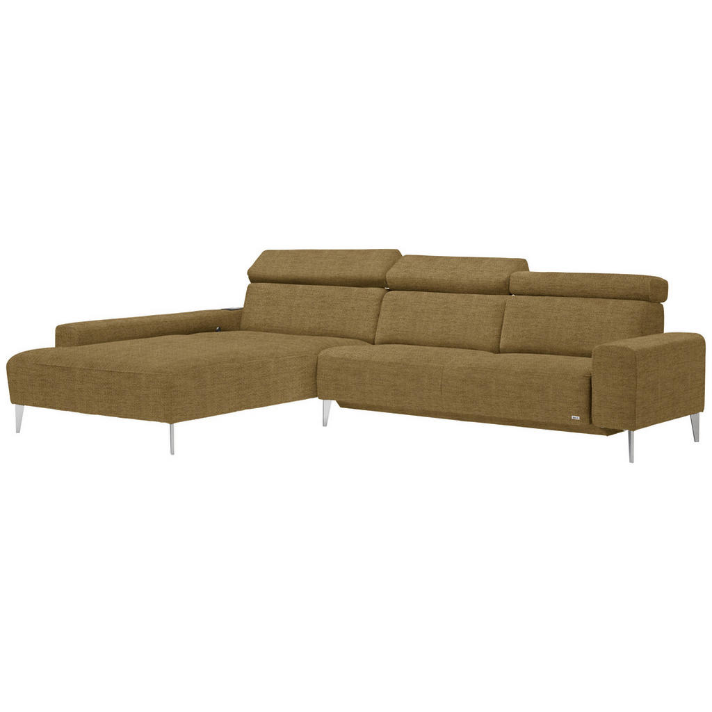 Thumbnail - Sedda Ecksofa, Gelb, Textil, Uni, 3-Sitzer, Ottomane links, L-Form, 308x205 cm, Fußauswahl, Stoffauswahl, planbar, seite...