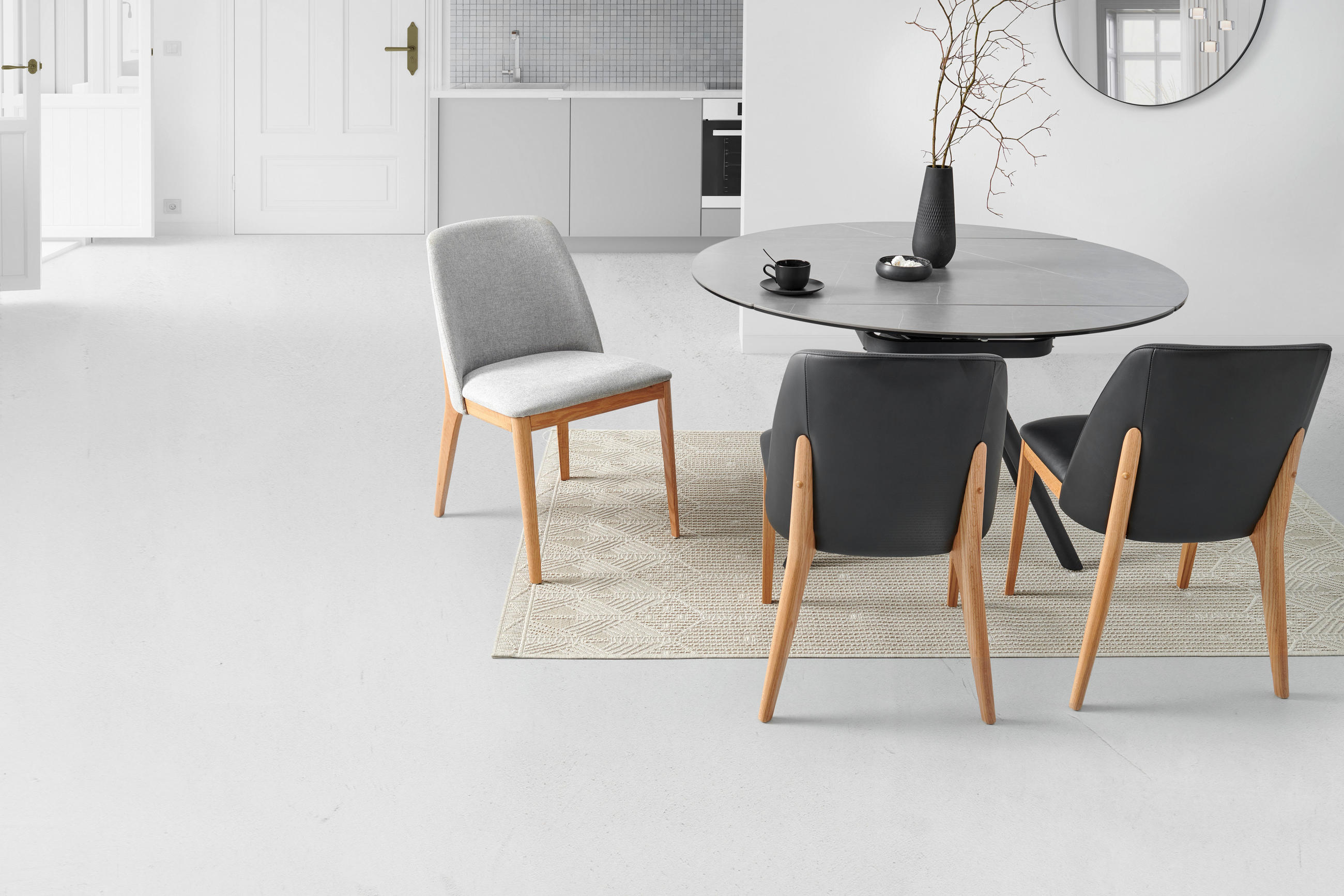 STUHL  in Struktur  - Konventionell, Holz/Textil (52/90/58cm) - Livetastic