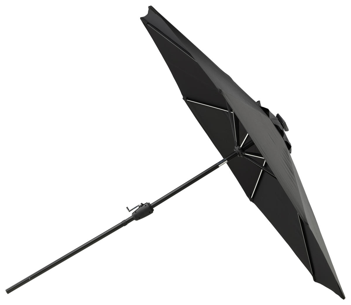 SONNENSCHIRM 270 cm  - Schwarz, KONVENTIONELL (270/241/270cm) - Gardenson