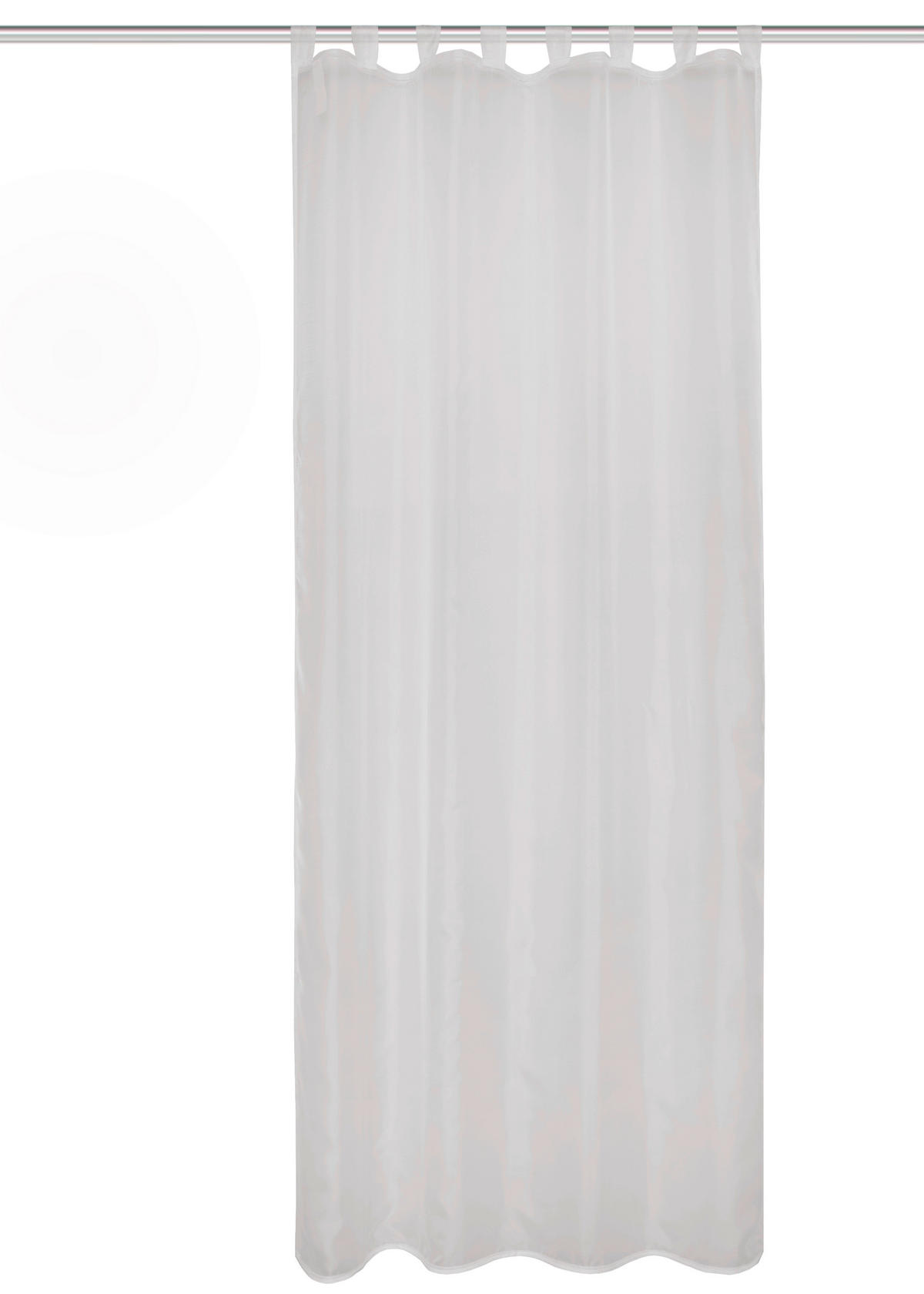 SCHLAUFENVORHANG transparent  - Grau Hochglanz, Basics, Textil (135/245cm)