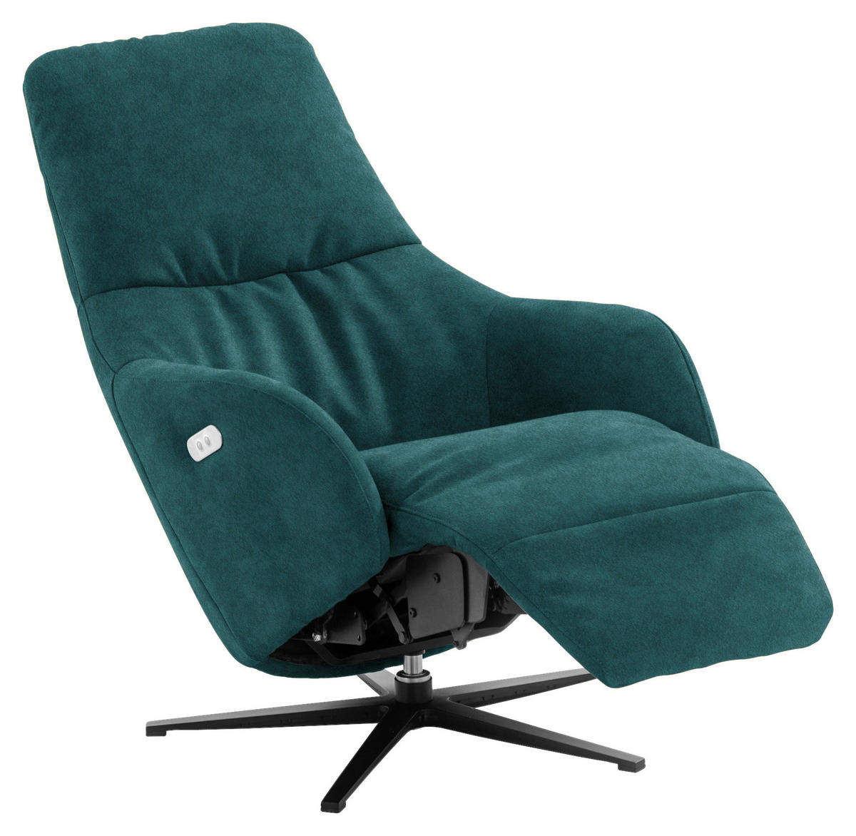 RELAXSESSEL in Textil Opal  - Opal/Schwarz, Design, Textil/Metall (77/108/95cm) - Chilliano