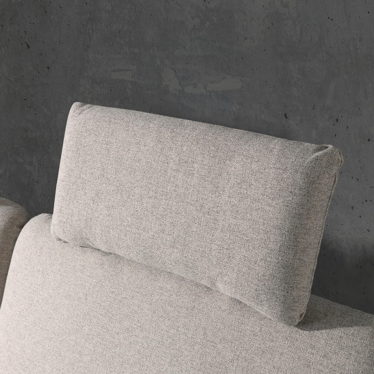 OTTOMANE  in Webstoff Grau  - Schwarz/Grau, Design, Holz/Textil (114/92/165-218cm) - Dieter Knoll