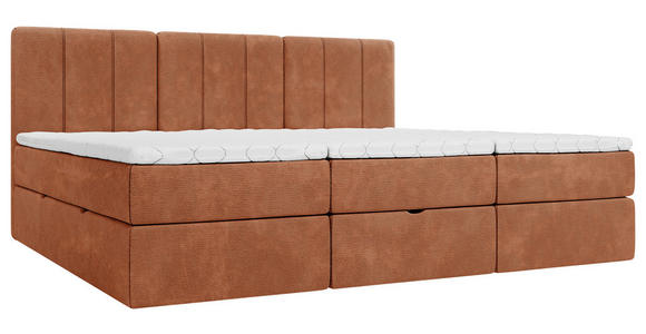 FAMILIENBETT - Rotbraun/Schwarz, Design, Holzwerkstoff/Kunststoff (210/200cm) - Esposa