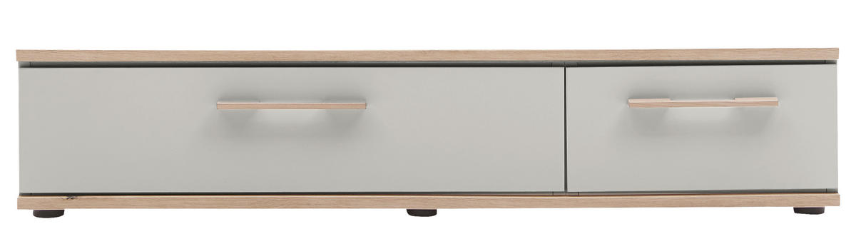 DVOJITÁ ZÁSUVKA šedá, barvy dubu - šedá/barvy dubu, Konvenční, dřevo/kompozitní dřevo (138/26,5/61,5cm) - Venda