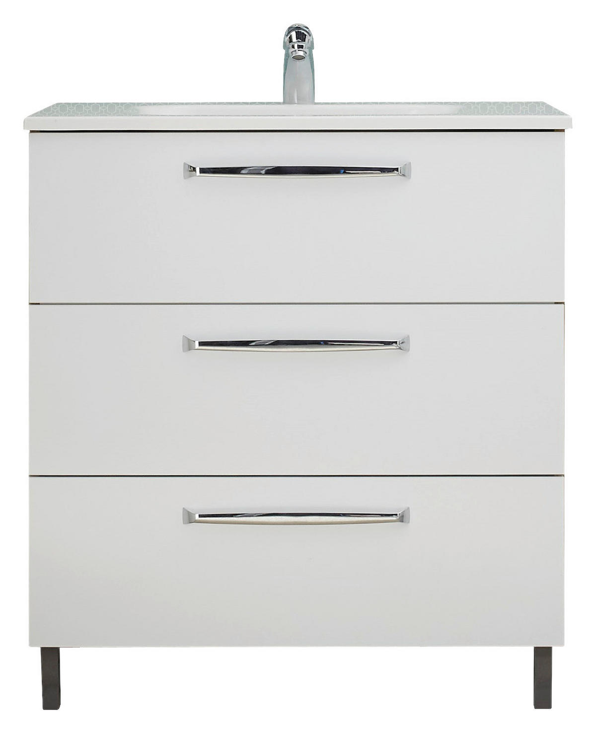 WASCHTISCHUNTERSCHRANK  - Chromfarben/Schwarz, KONVENTIONELL, Holzwerkstoff/Metall (100/77/43cm) - Xora