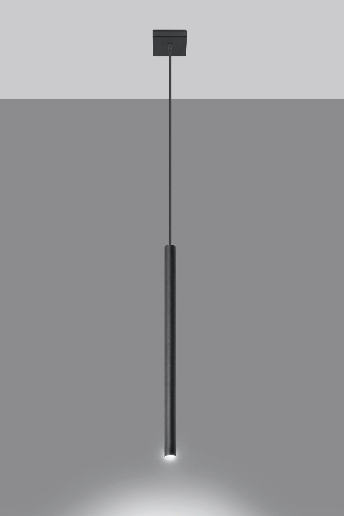 HÄNGELEUCHTE PASTELO 8/8/100 cm   - Schwarz, KONVENTIONELL, Metall (8/8/100cm)