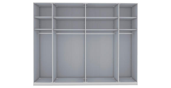 FALTTÜRENSCHRANK in Weiß - Chromfarben/Weiß, KONVENTIONELL, Glas/Holzwerkstoff (250/216/58cm) - Dieter Knoll